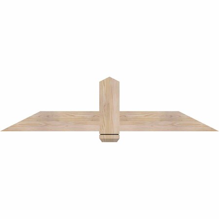 Ekena Millwork Eugene Smooth Timber Gable Bracket, Douglas Fir, 60"W x 15"H x 1 1/2"D x 5 1/2"F, 6/12 Pitch GBW060X15X0206EUG00SDF